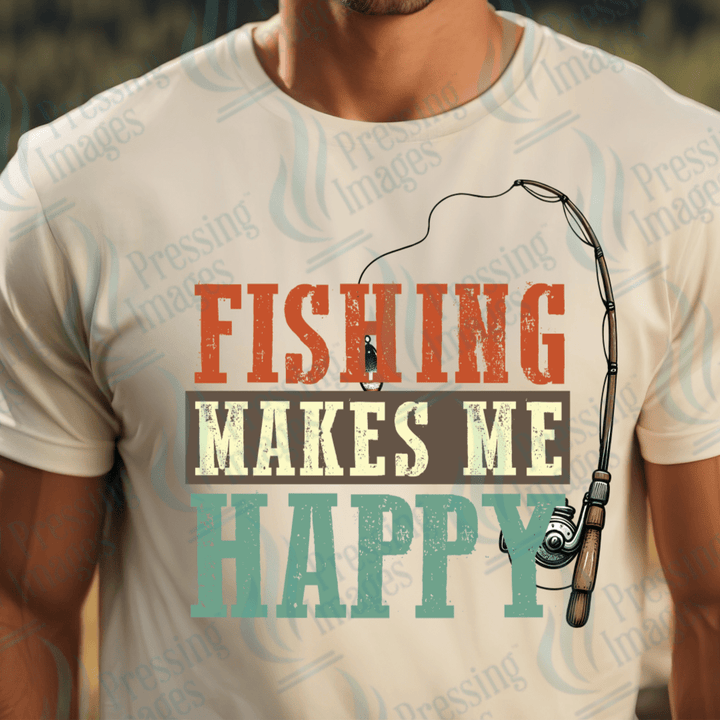 DTF 2440 Fishing makes me happy - Pressing Images