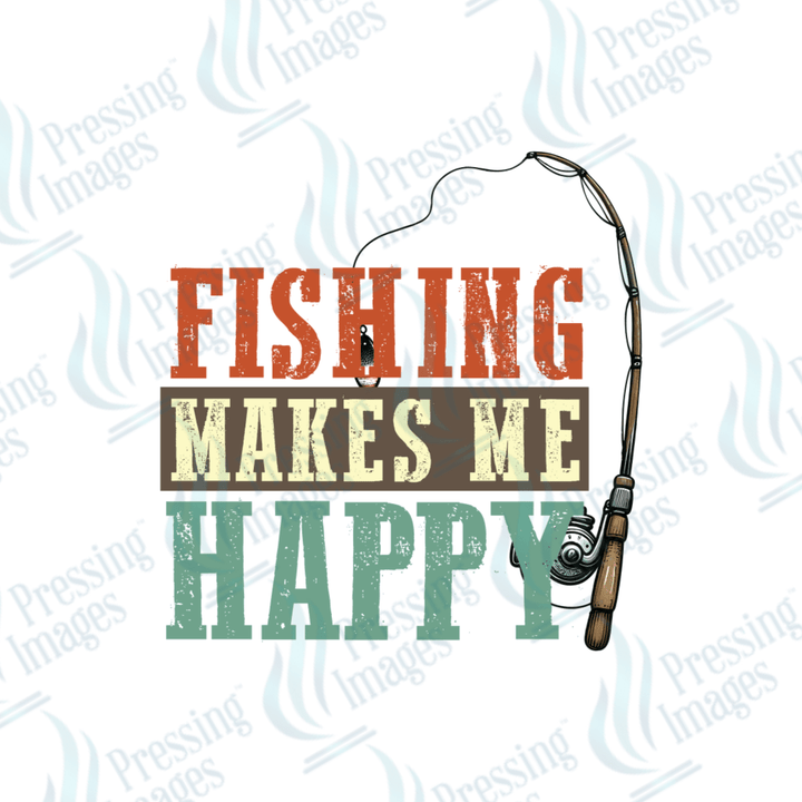 DTF 2440 Fishing makes me happy - Pressing Images