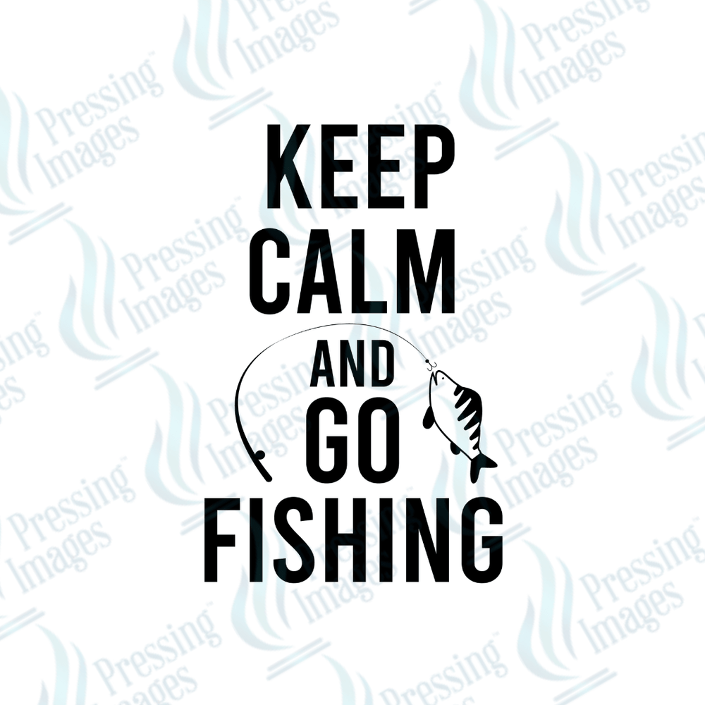 DTF 2456 Keep calm and go fishing - Pressing Images