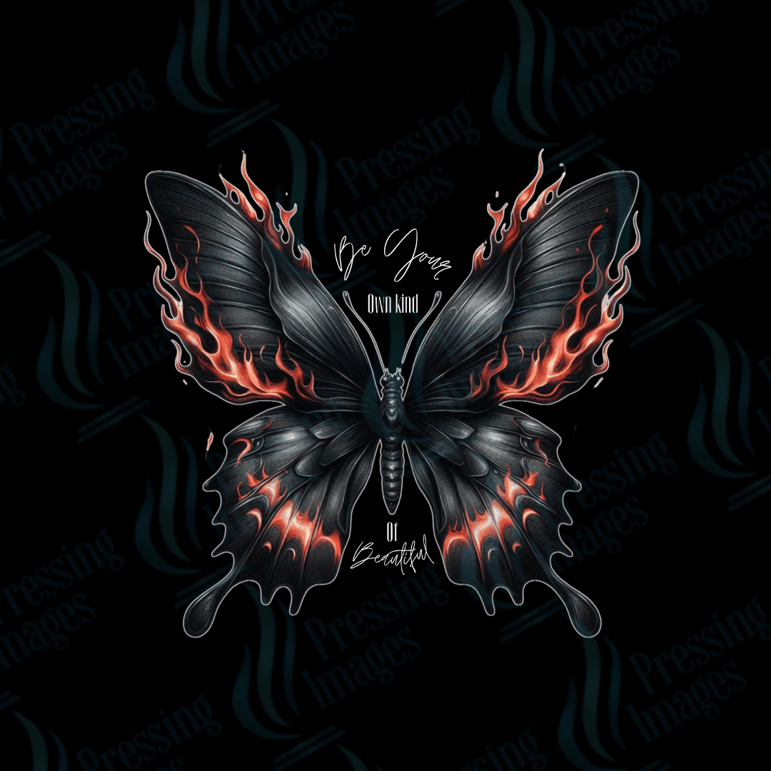 DTF 2493 Be your own kind of beautiful black butterfly - Pressing Images