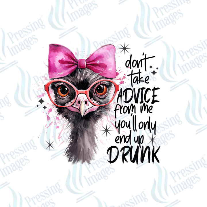 DTF 2519 Don't take advice from me you'll end up drunk - Pressing Images