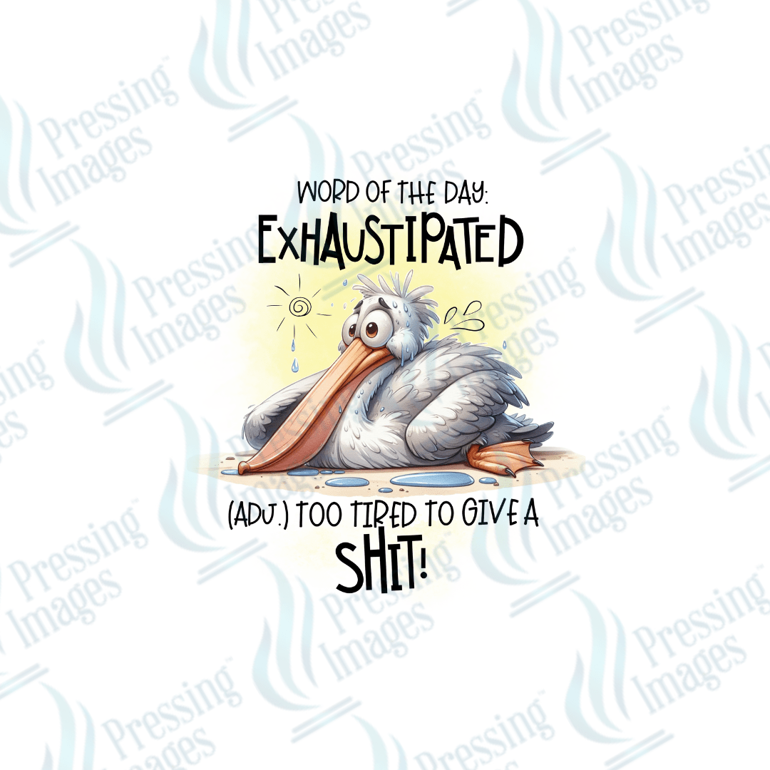 DTF 2526 Today's word exhaustipated - Pressing Images