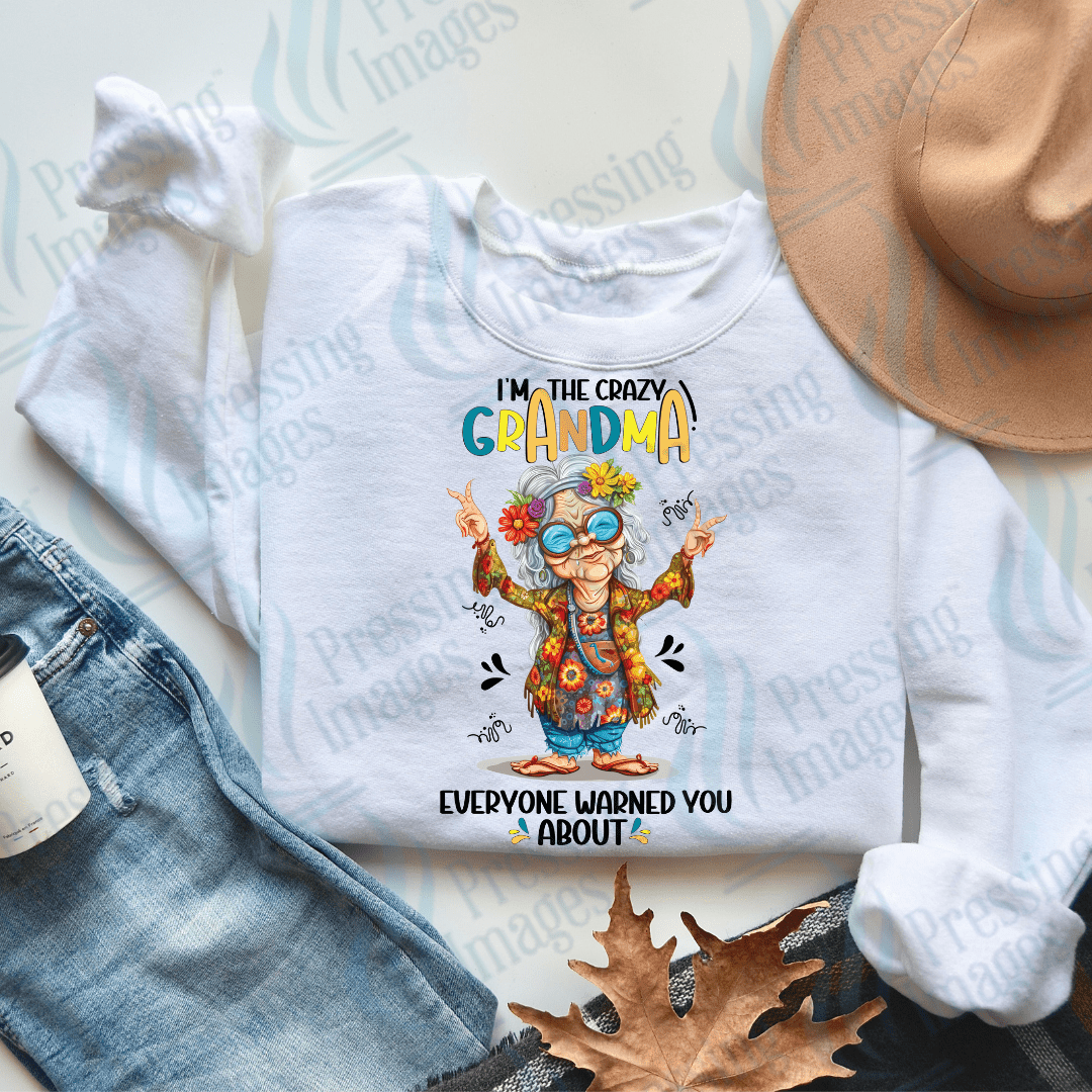 DTF 2541 I'm the crazy Grandma - Pressing Images