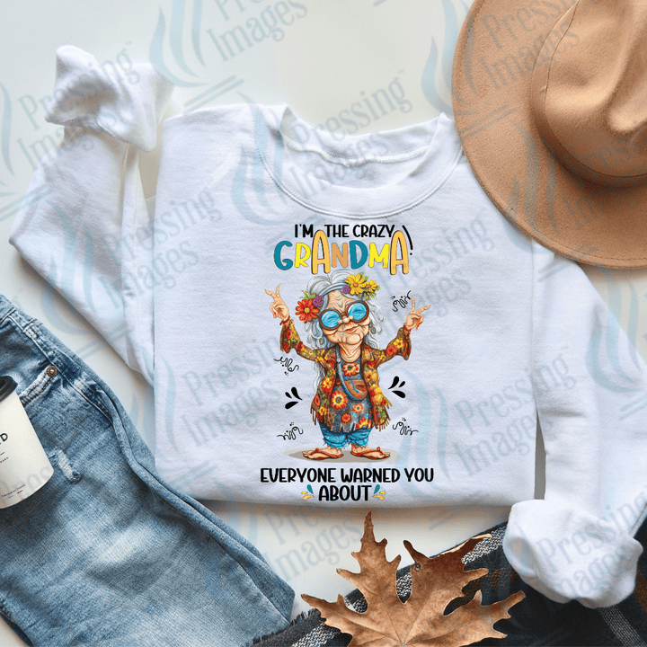 DTF 2541 I'm the crazy Grandma - Pressing Images