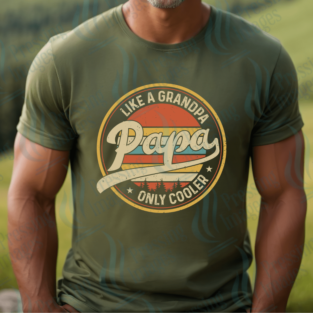 DTF 2588 Papa like Grandpa only cooler - Pressing Images