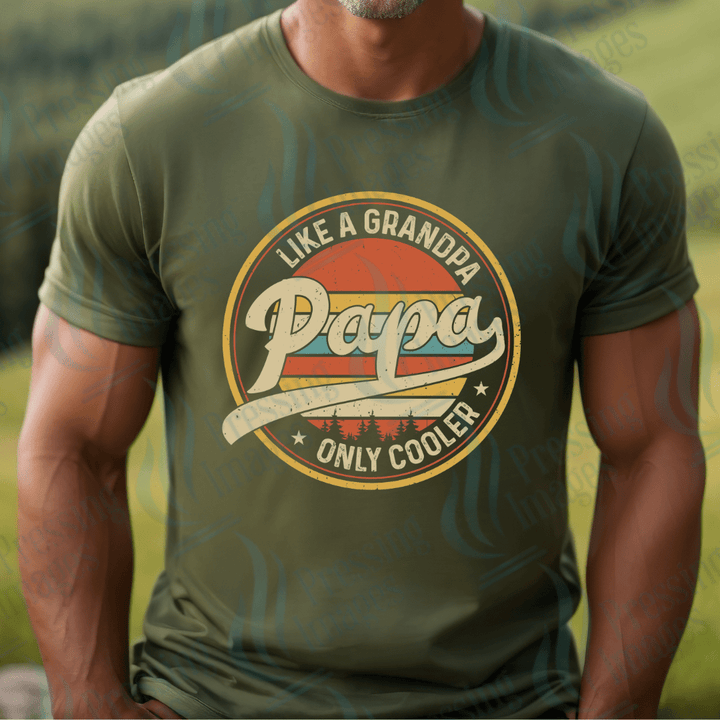 DTF 2588 Papa like Grandpa only cooler - Pressing Images