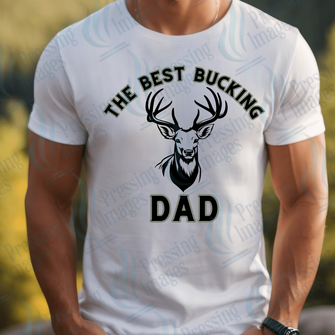 DTF 2593 Best Bucking Dad - Pressing Images
