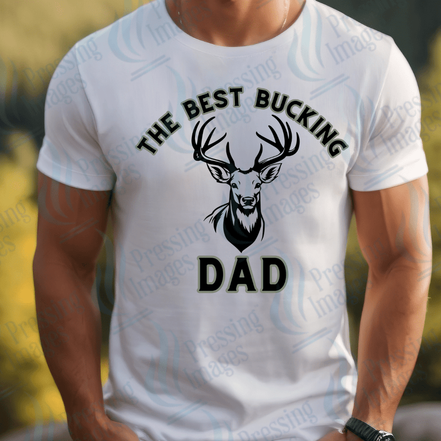 DTF 2593 Best Bucking Dad - Pressing Images