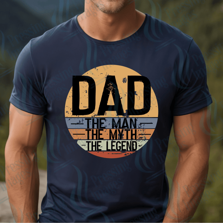 DTF 2599 Dad the man the myth the legend - Pressing Images