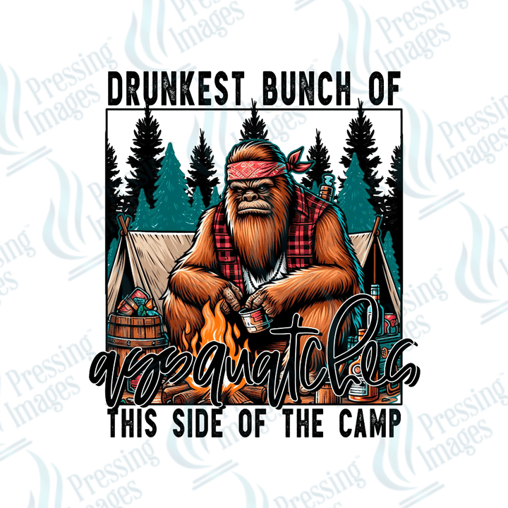 DTF 2619 Drunkest bunch of assquatches - Pressing Images