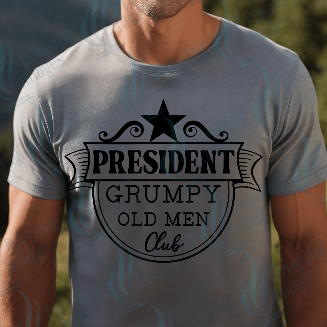 DTF 2624 President grumpy old man club - Pressing Images