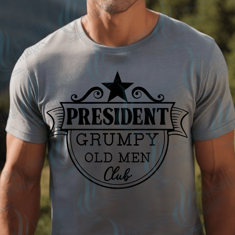 DTF 2624 President grumpy old man club - Pressing Images