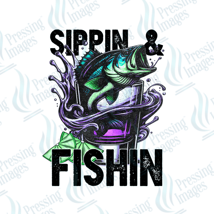 DTF 2630 Sippin and fishin - Pressing Images