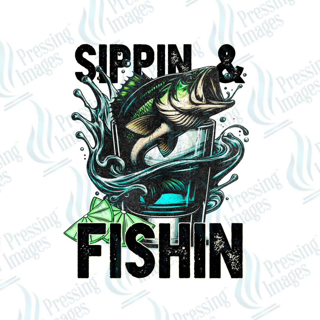 DTF 2630 Sippin and fishin - Pressing Images