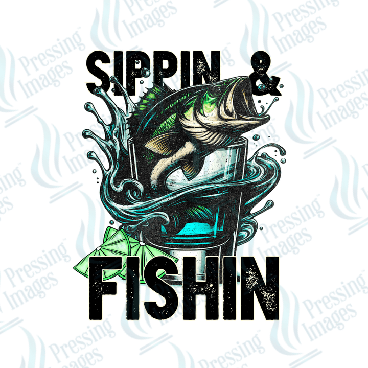 DTF 2630 Sippin and fishin - Pressing Images
