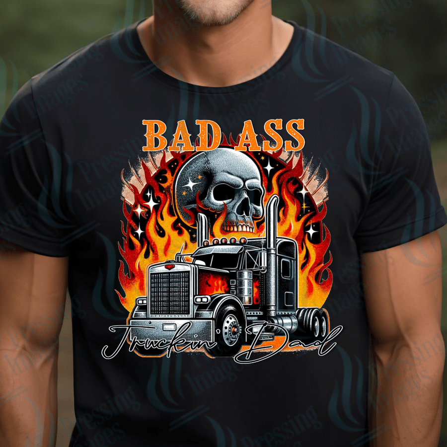 DTF 2637 Bad ass trucker dad - Pressing Images