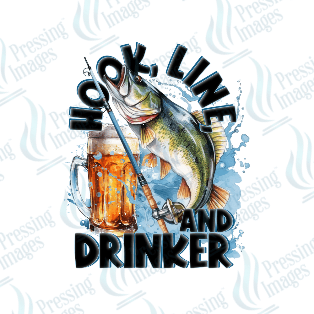 DTF 2642 Hook line and drinker - Pressing Images