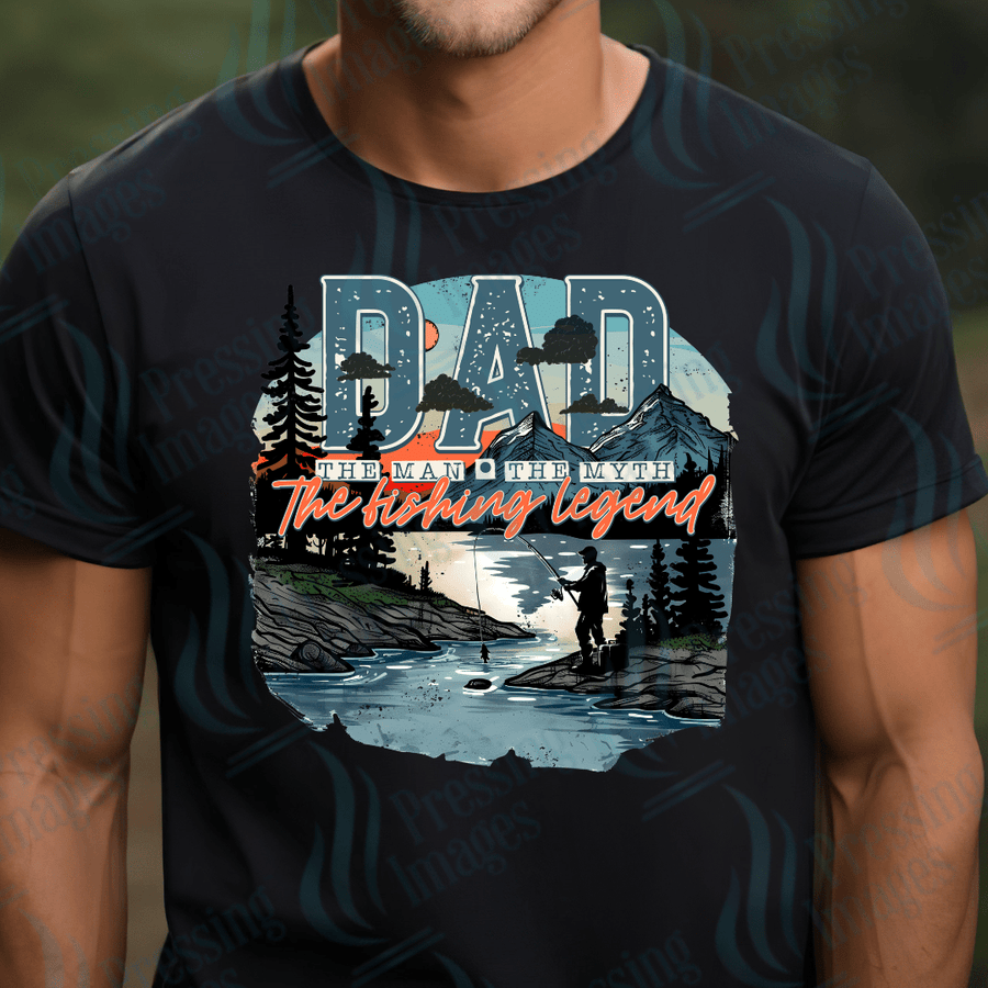 DTF 2643 Dad fishing legend - Pressing Images