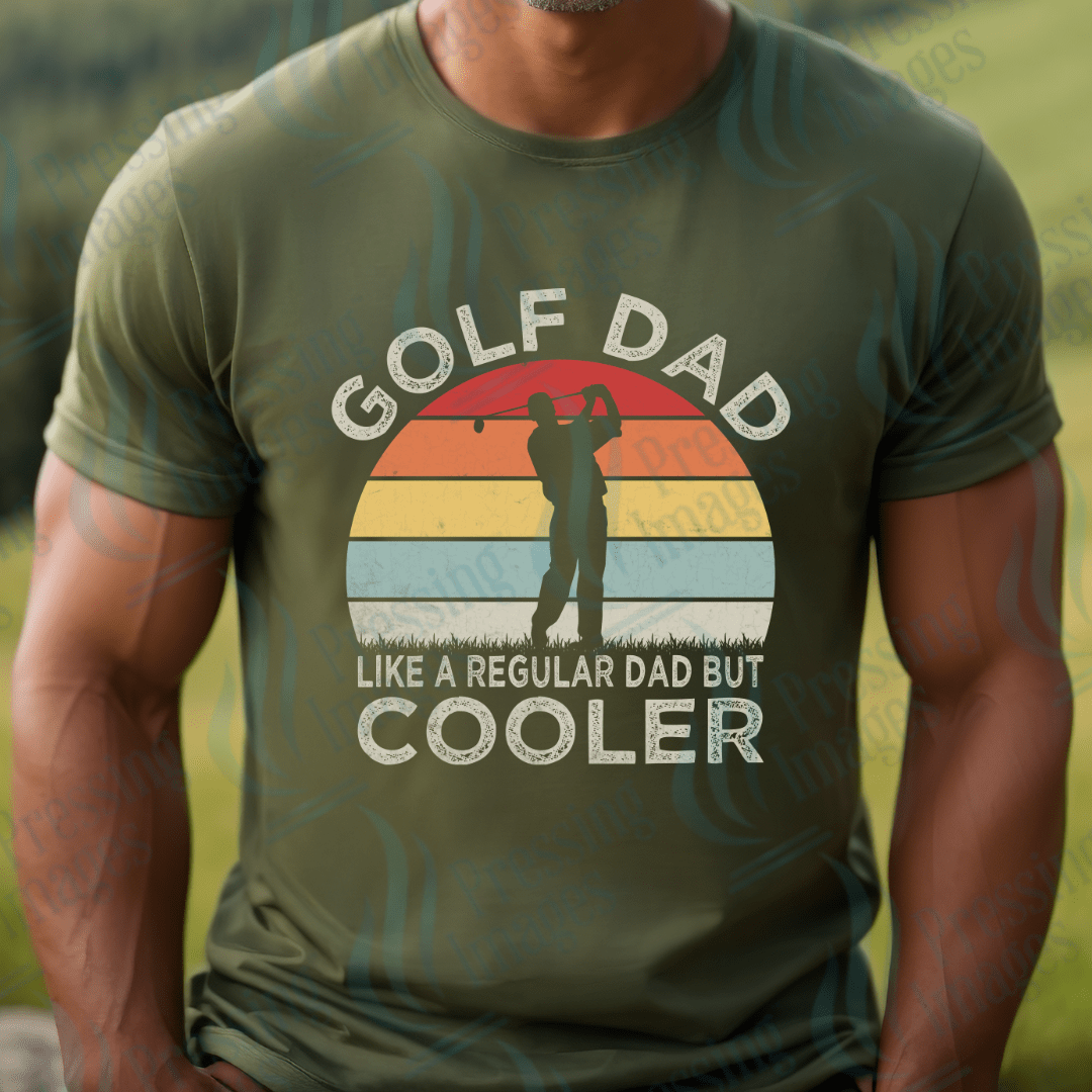 DTF 2645 Golf dad - Pressing Images