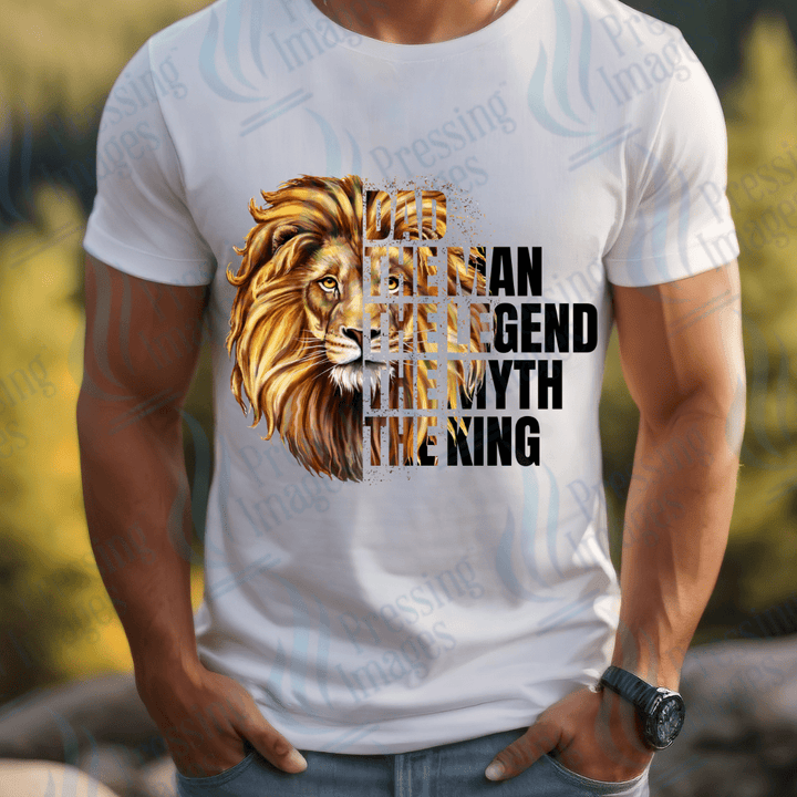 DTF 2659 The man the myth the legend lion - Pressing Images