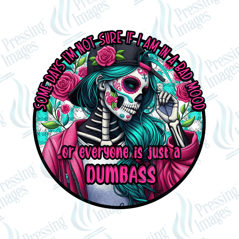 DTF 2688 Everyone is just a dumbass skull - Pressing Images