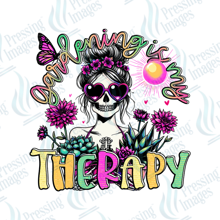 DTF 2689 Gardening is my therapy - Pressing Images