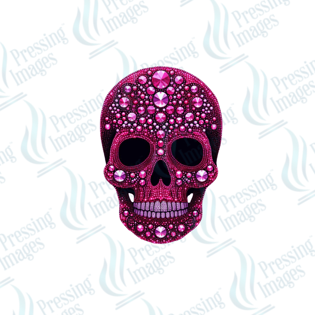 DTF 2706 Pink Skull - Pressing Images