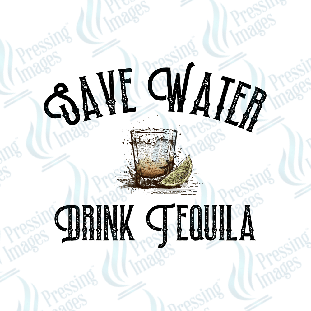 DTF 2723 Save water - Pressing Images