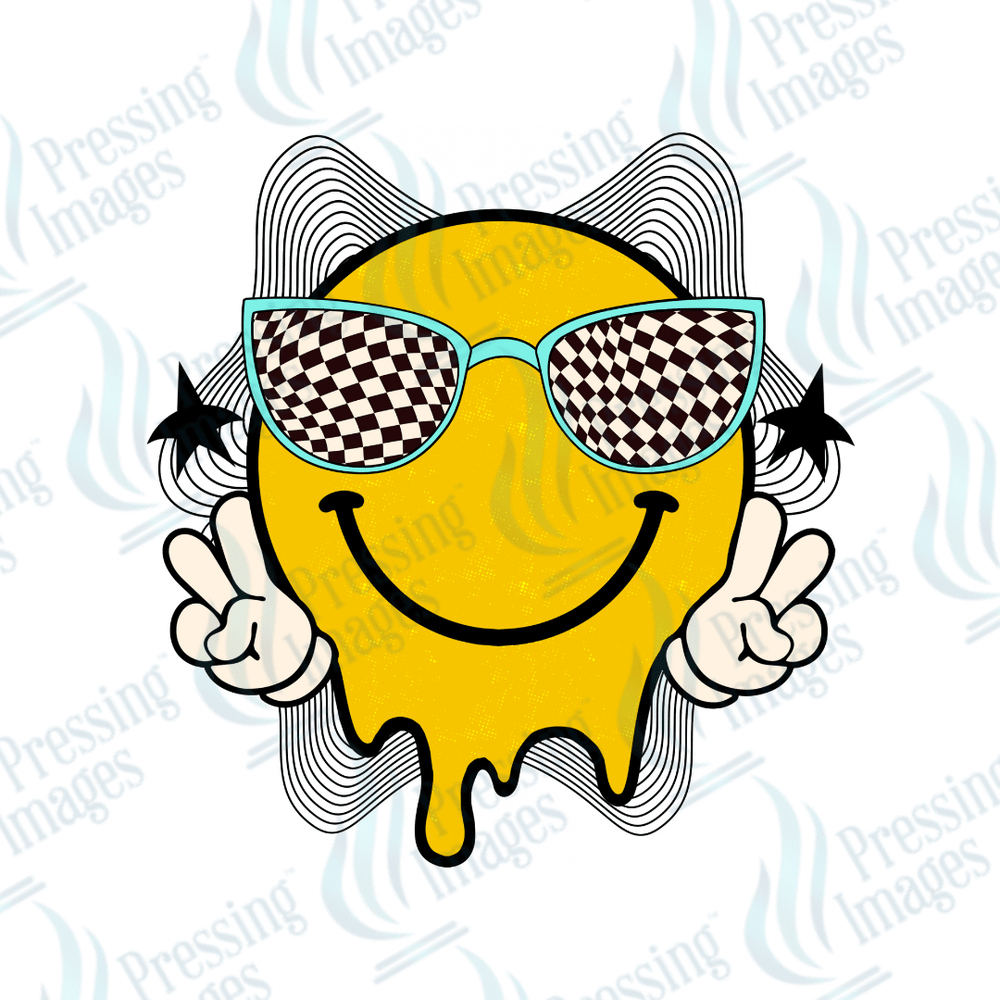 DTF 2738 Melting smiley - Pressing Images