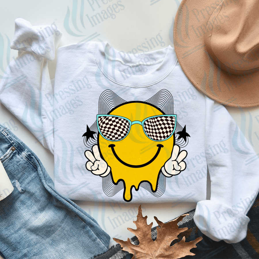 DTF 2738 Melting smiley - Pressing Images