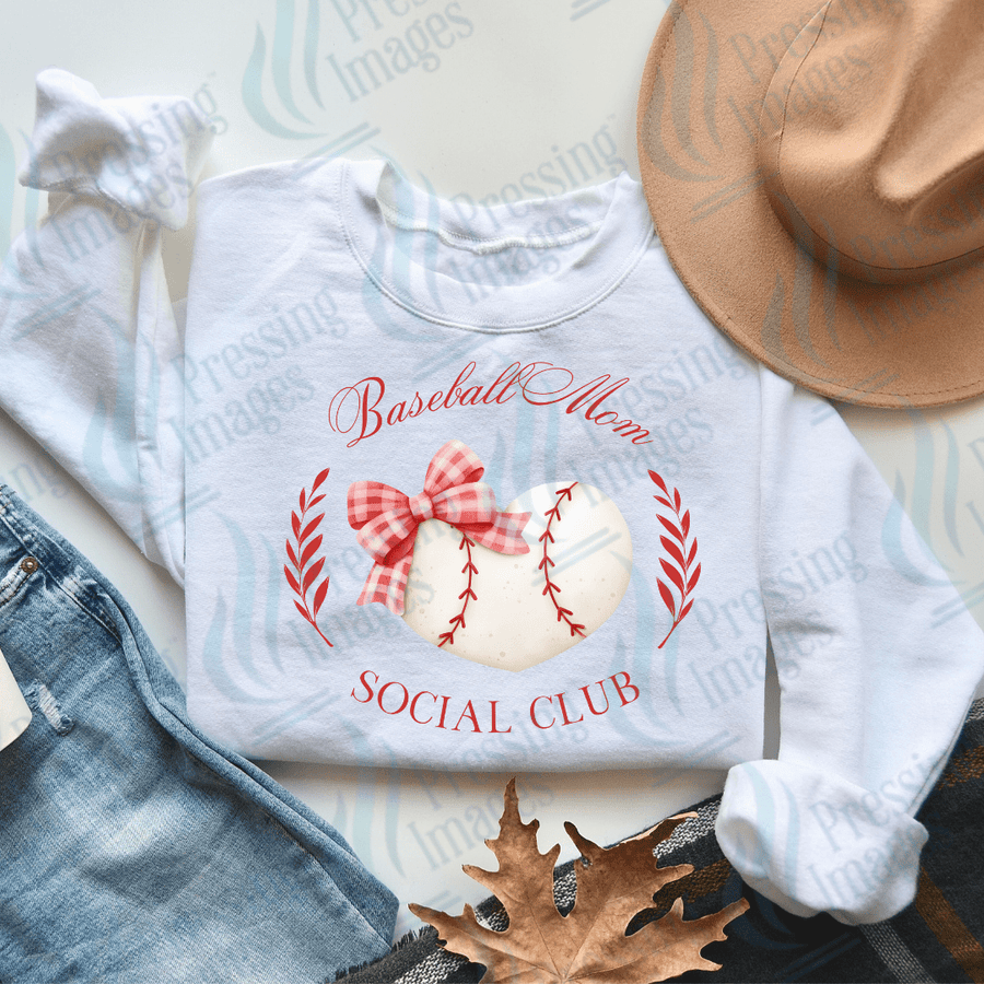 DTF 2749 Baseball mom social club - Pressing Images