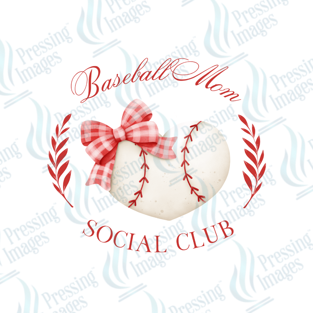 DTF 2749 Baseball mom social club - Pressing Images