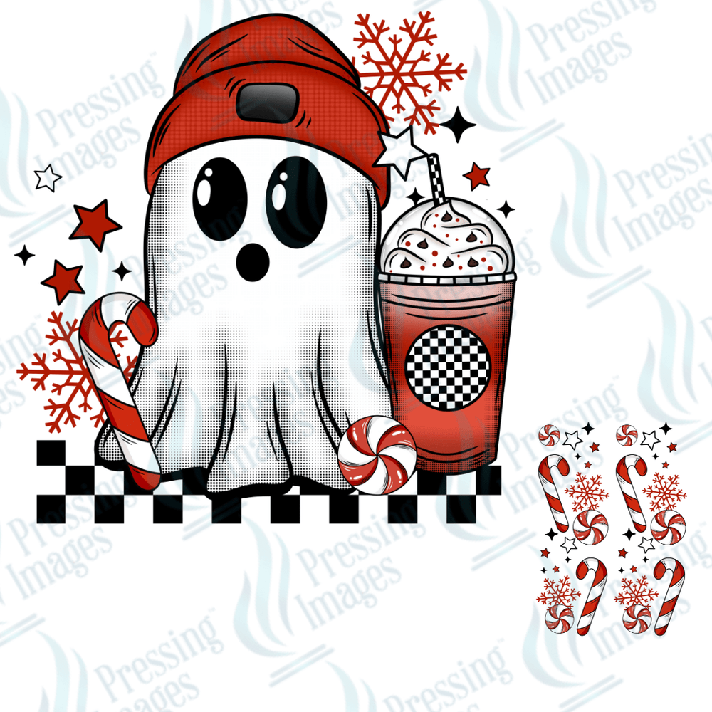 DTF 2848 Peppermint mocha ghost - Pressing Images