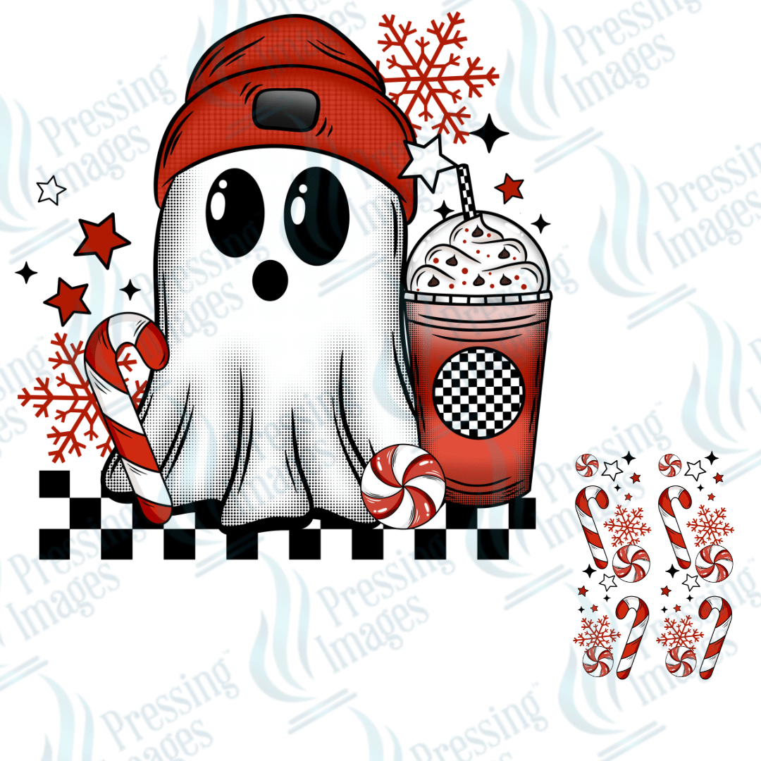 DTF 2848 Peppermint mocha ghost - Pressing Images
