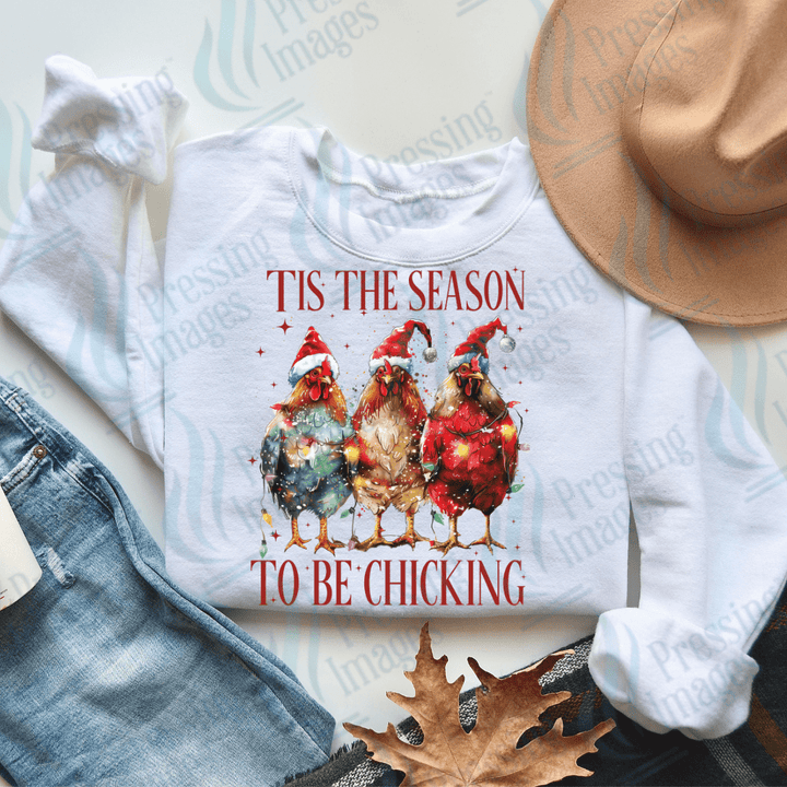 DTF 2851 Tis the season to be Chicking - Pressing Images
