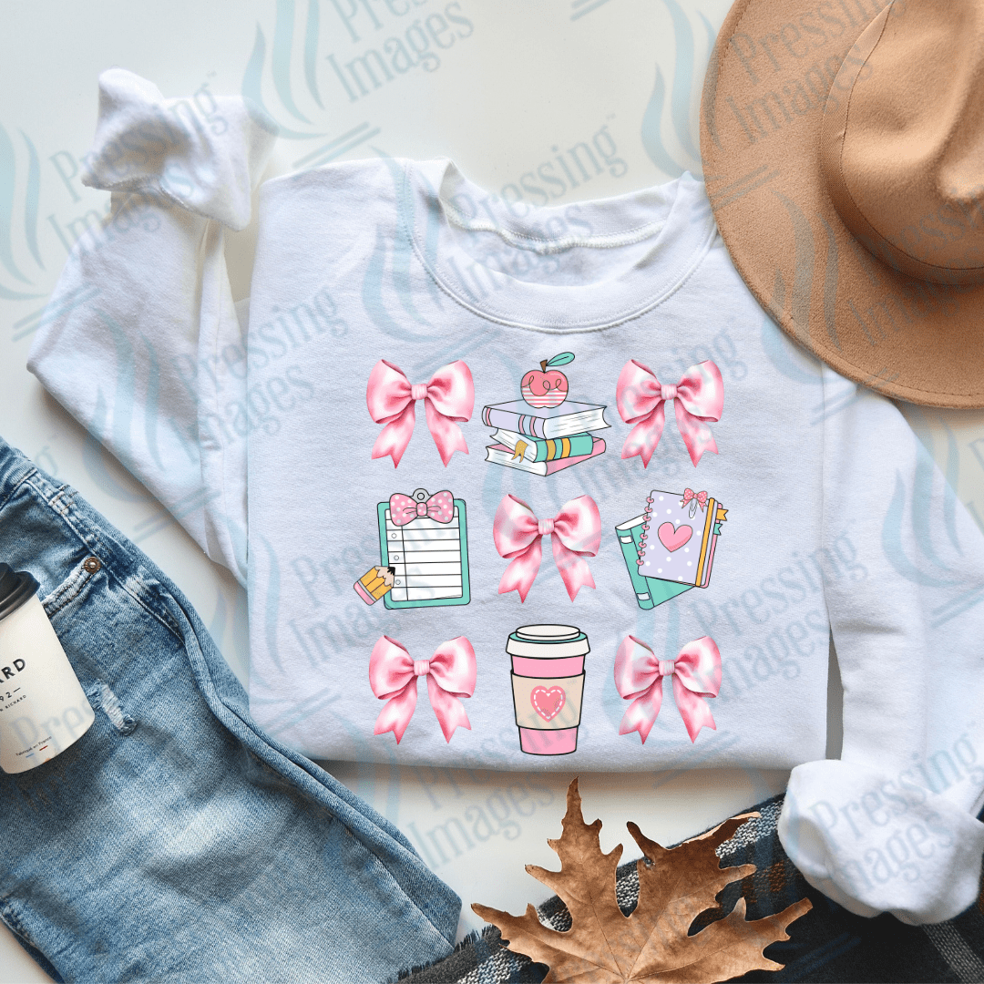 DTF 2861 Back to school bow croquette - Pressing Images