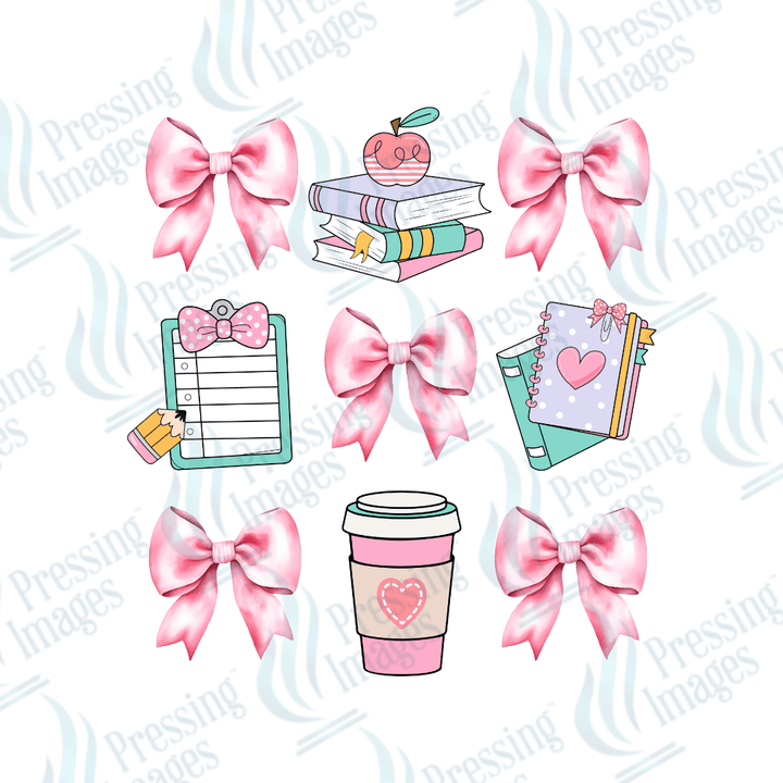 DTF 2861 Back to school bow croquette - Pressing Images