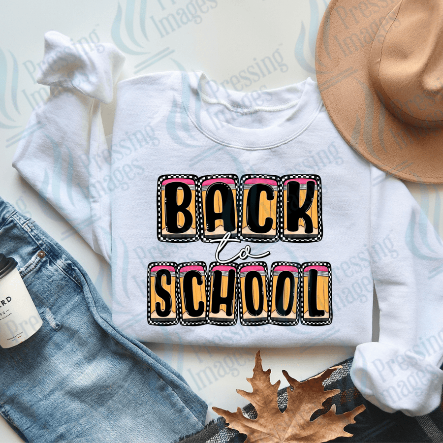 DTF 2862 Back to school pencils - Pressing Images