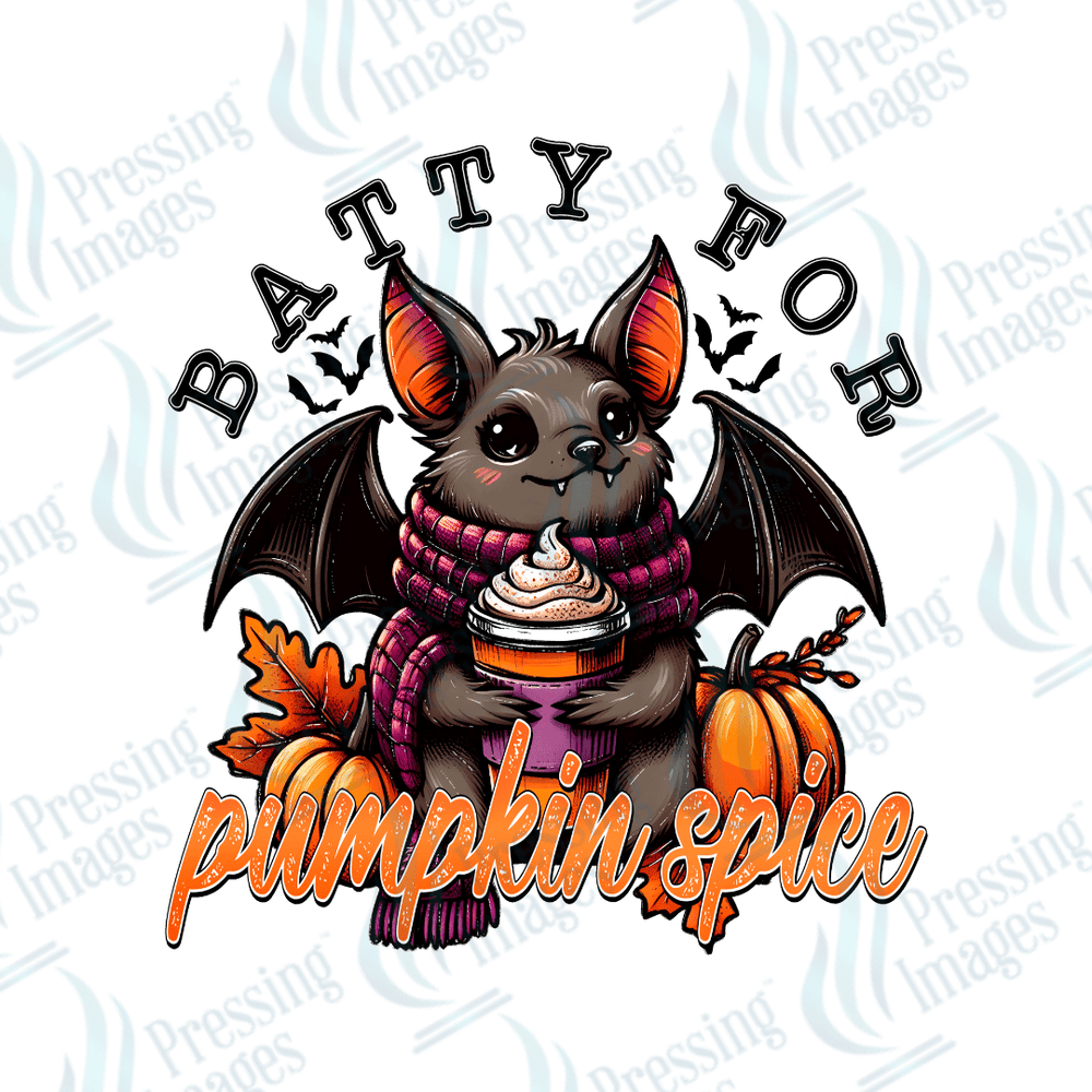 DTF 2872 Batty for pumpkin spice - Pressing Images
