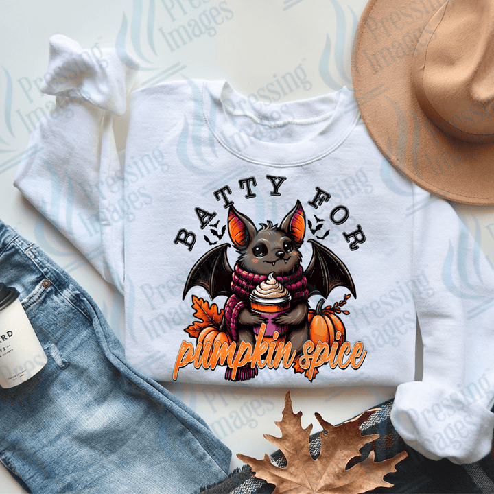 DTF 2872 Batty for pumpkin spice - Pressing Images