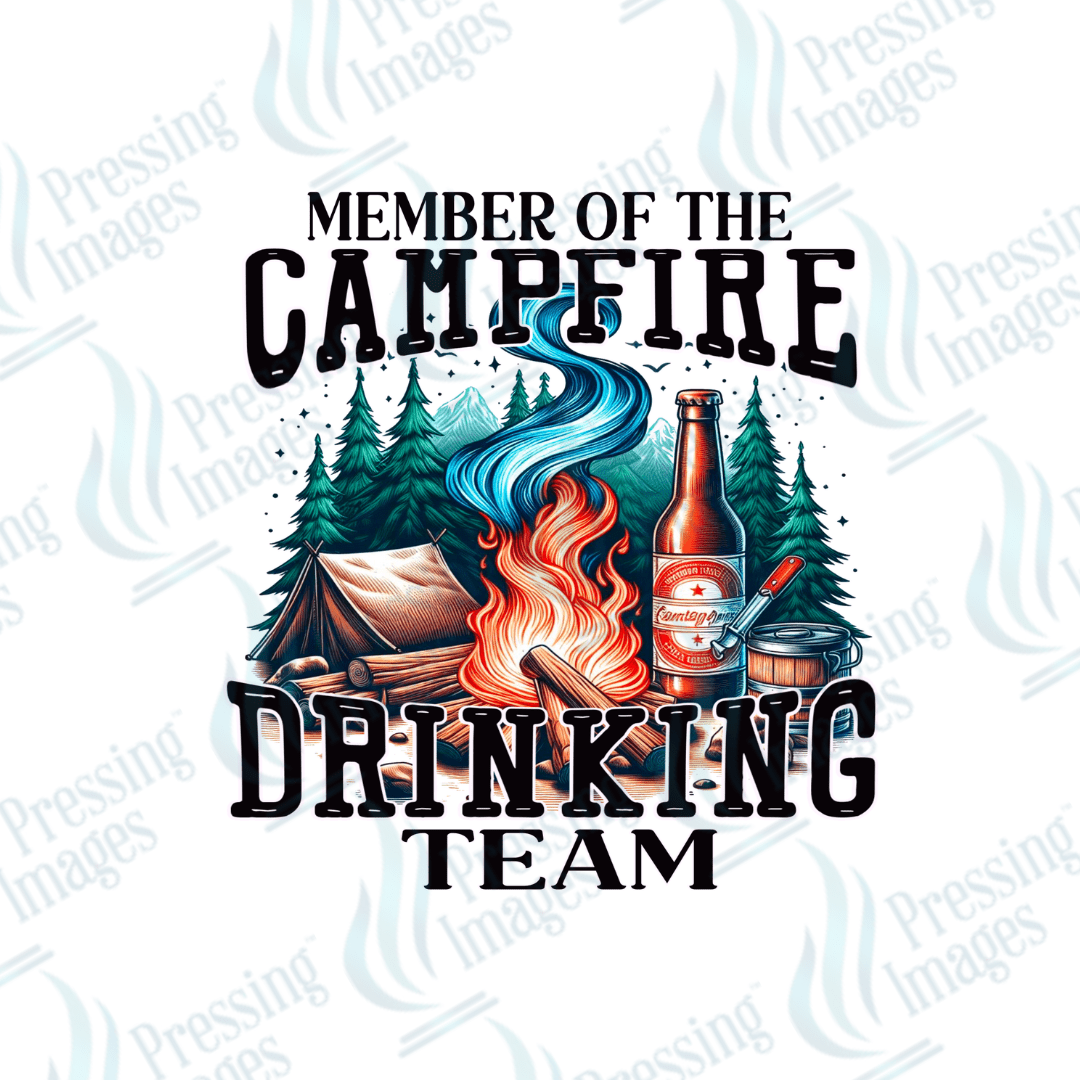 DTF 2877 Member of the campfire drinking team - Pressing Images