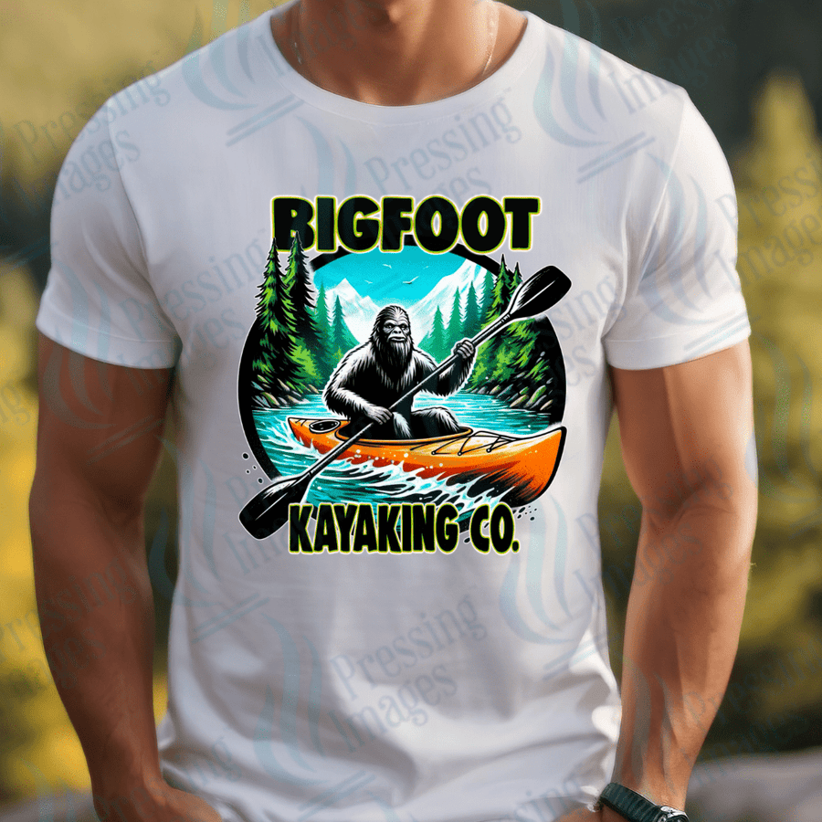 DTF 2891 Bigfoot kayaking - Pressing Images