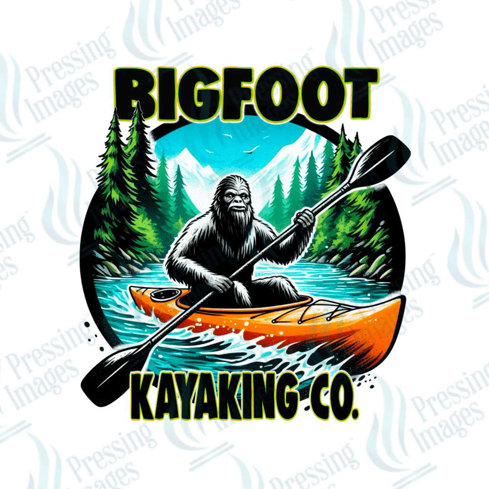 DTF 2891 Bigfoot kayaking - Pressing Images