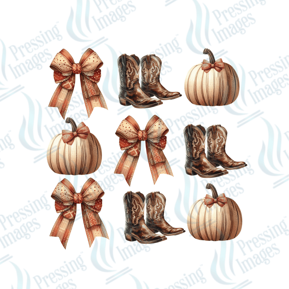 DTF 2901 Boots and bows - Pressing Images