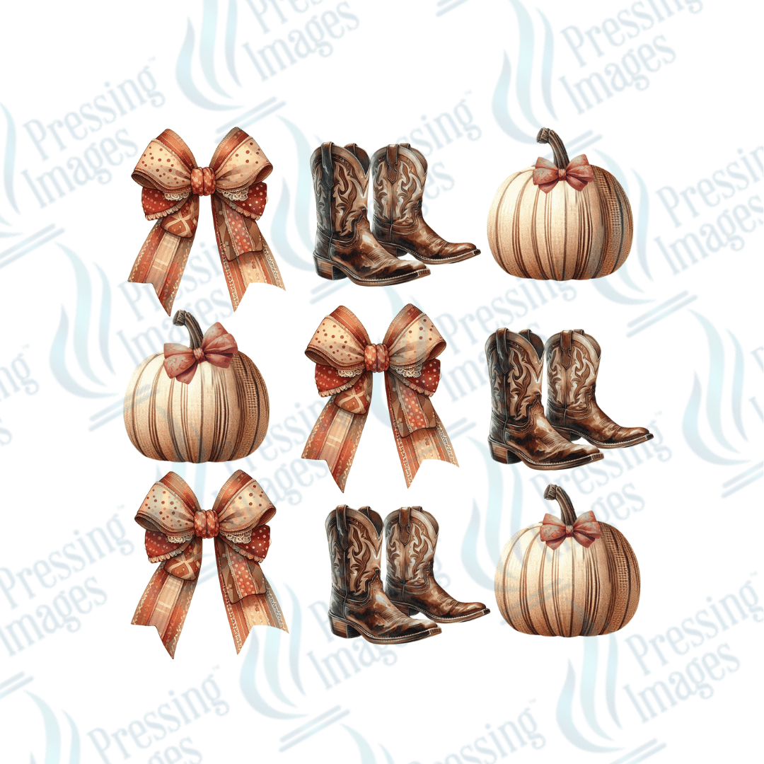 DTF 2901 Boots and bows - Pressing Images