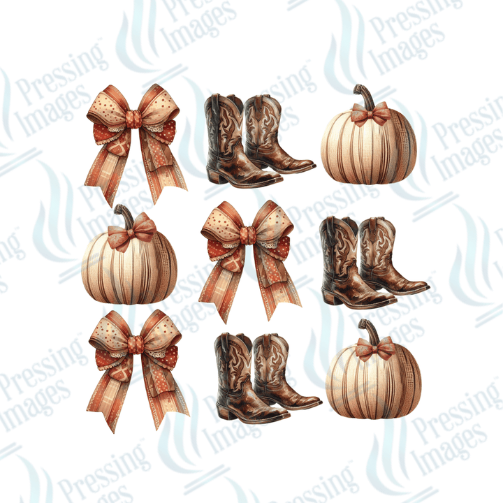 DTF 2901 Boots and bows - Pressing Images