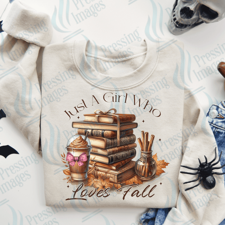 DTF 2906 Girl who loves fall - Pressing Images