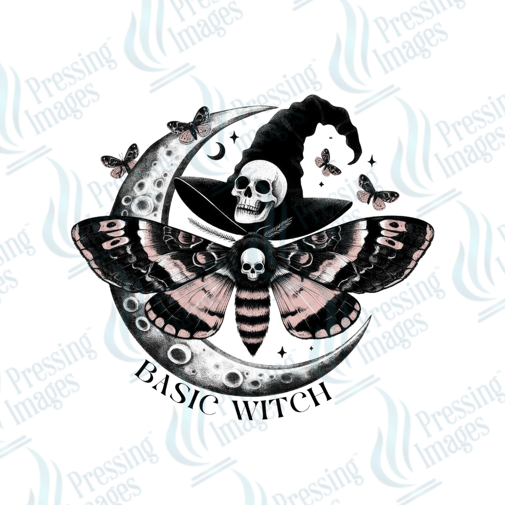 DTF 2917 Moth basic witch - Pressing Images