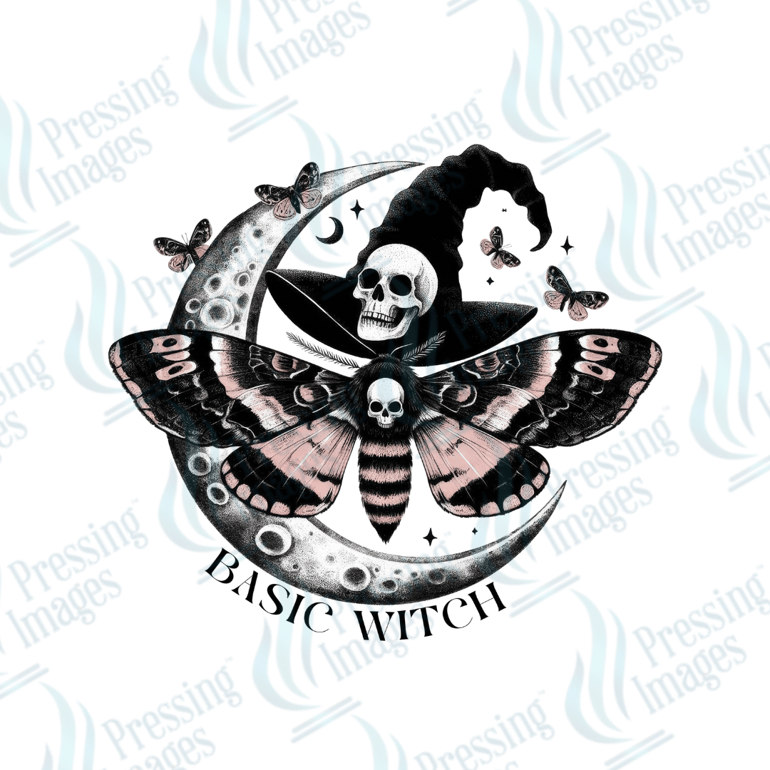 DTF 2917 Moth basic witch - Pressing Images