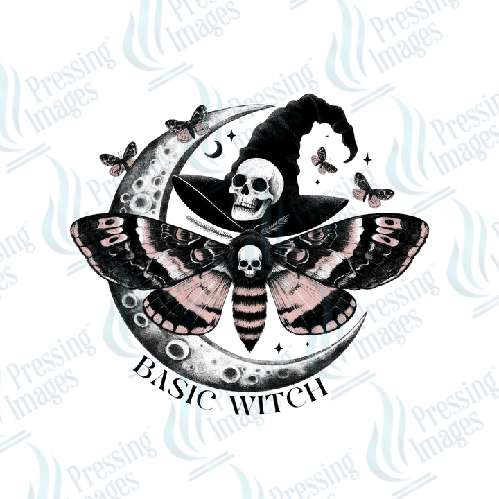 DTF 2917 Moth basic witch - Pressing Images